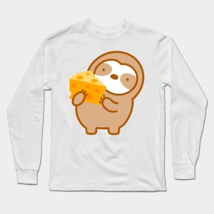 Cute Cheese Sloth Long Sleeve T-Shirt